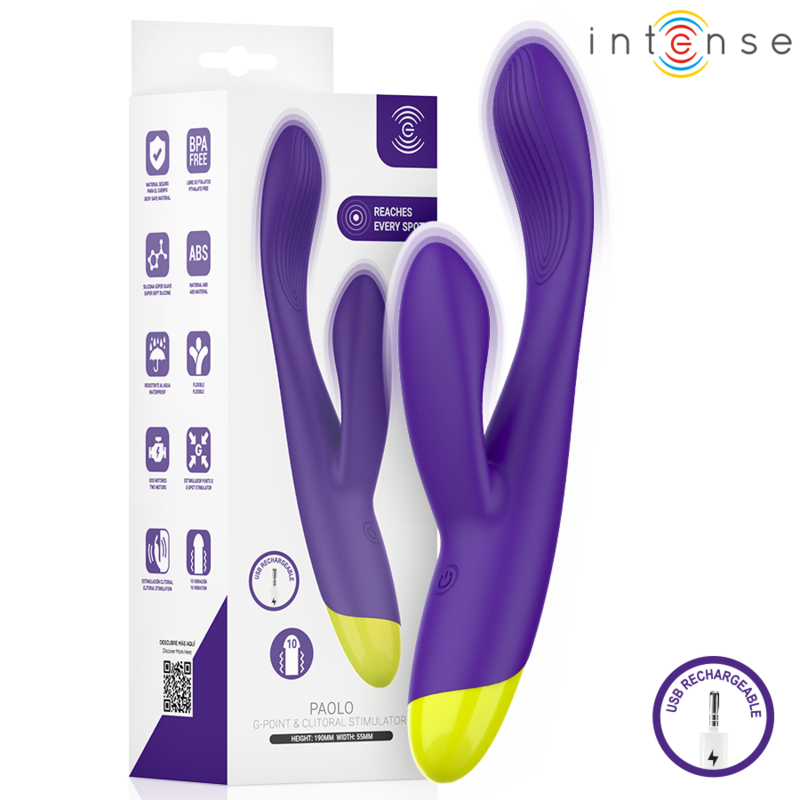 Vibromasseur Lapin Paolo Point G et Clitoris - Intense High Tech