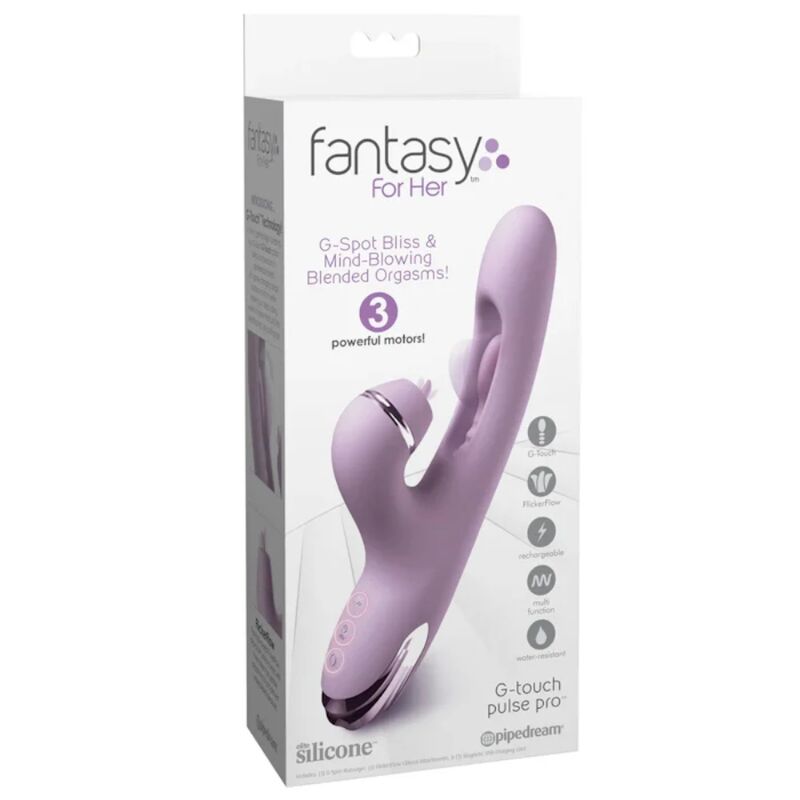 Vibromasseur Lapin G-Touch Pulse Pro Violet - Fantasy For Her