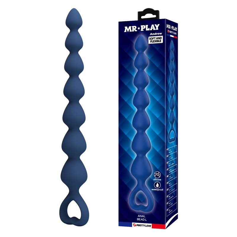 Perles Anales Silicone avec Plug Anal 26,7 cm - MR PLAY