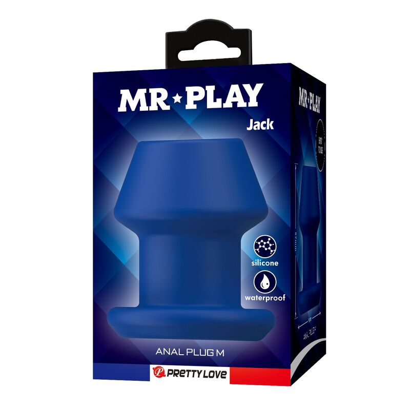 Plug Anal Creux Jack Bleu Taille M - MR PLAY