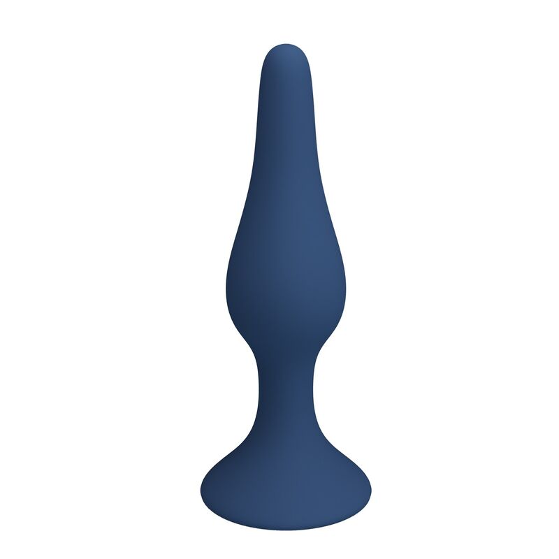 Plug Anal Fin Silicone Bleu Taille S - Mr Play