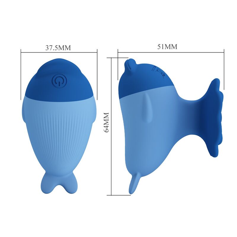 Mini Vibromasseur Rechargeable USB Dauphin - Pretty Love