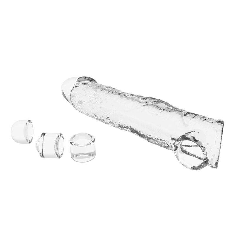 Manchon Extension Pénis Ajustable 26 cm Ø 4 cm Transparent - Pretty Love