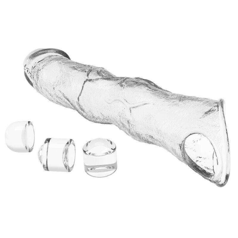 Manchon Extension Pénienne Ajustable 28 cm Transparent - Pretty Love