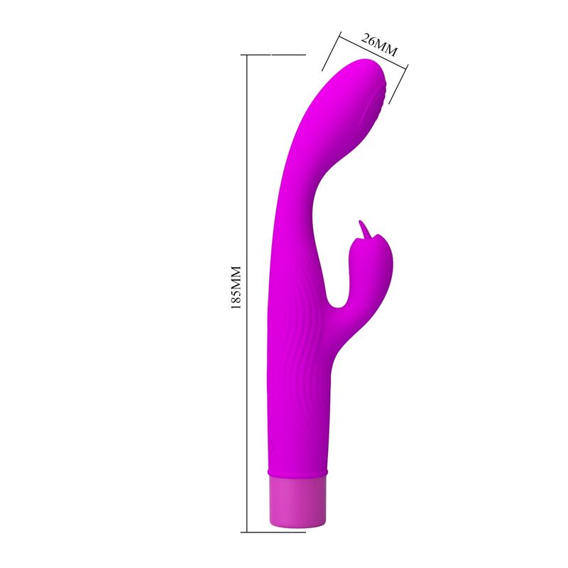 Vibromasseur Double Stimulation Point G Clitoris Violet - Pretty Love