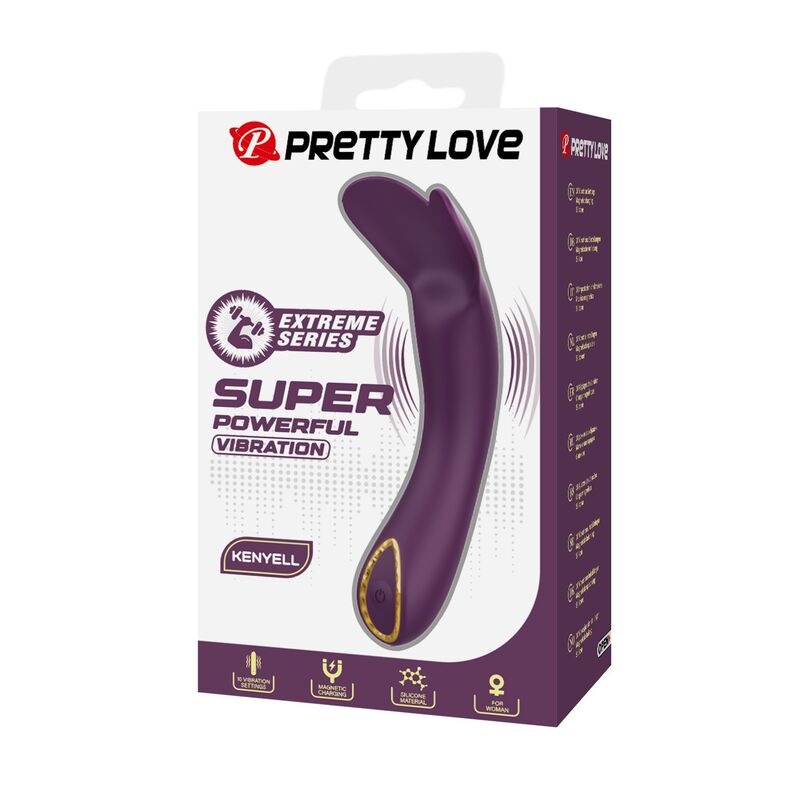 Vibromasseur Rechargeable Kenyell 10 Fonctions Violet - Pretty Love