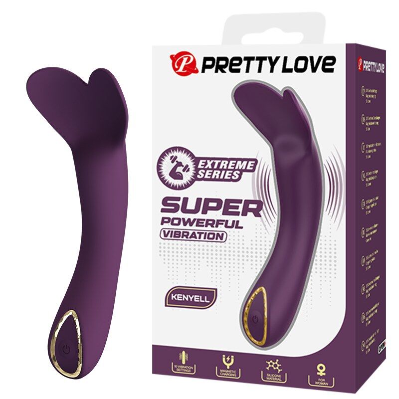 Vibromasseur Rechargeable Kenyell 10 Fonctions Violet - Pretty Love