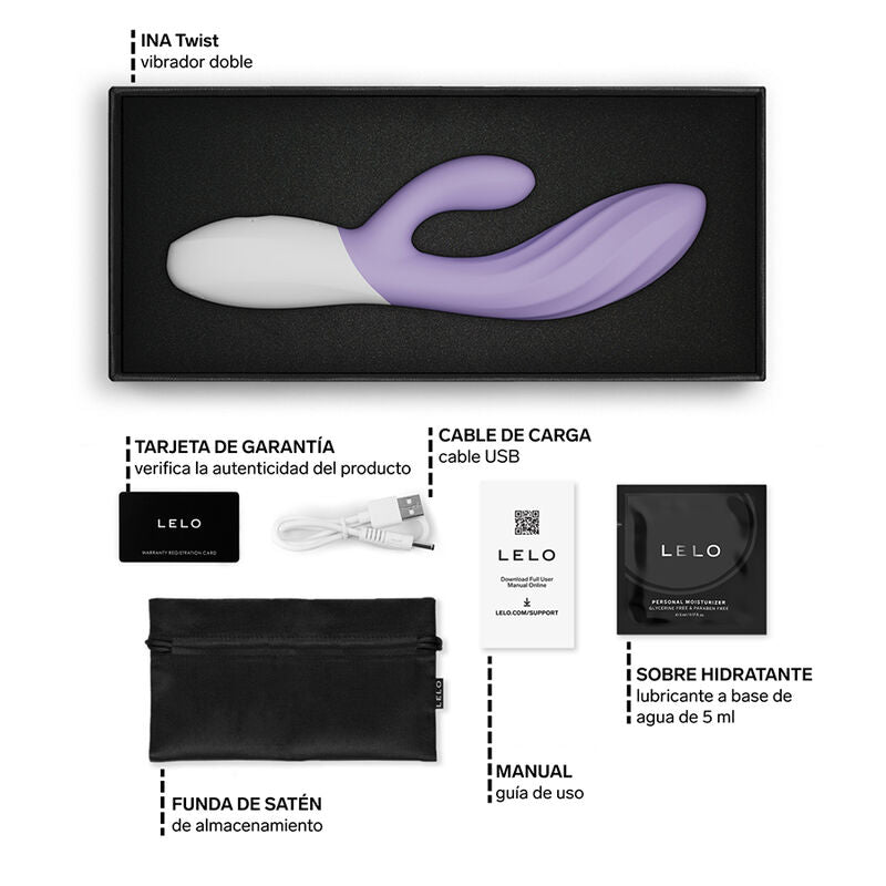 Vibromasseur Lapin INA TWIST Point G et Clitoris - LELO