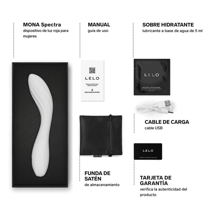 Vibromasseur Mona Spectra Lumière Rouge Rechargeable - LELO