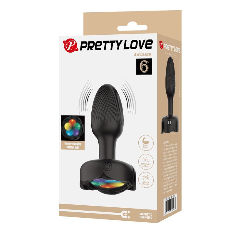 Plug Anal Vibrant 10 Modes Rechargeable Noir - Pretty Love