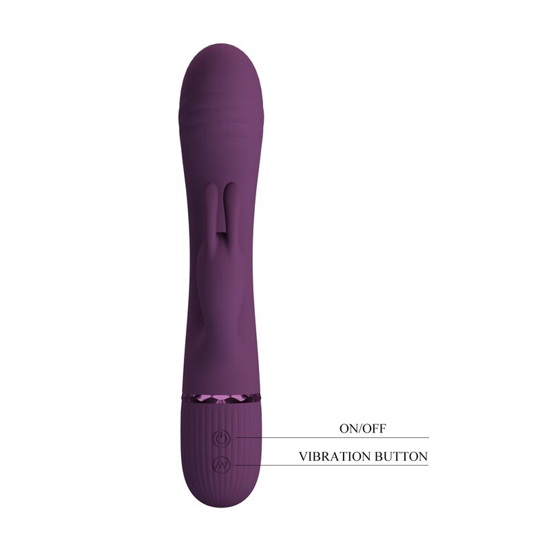 Vibromasseur Lapin Rocco 10 Fonctions Violet - Pretty Love