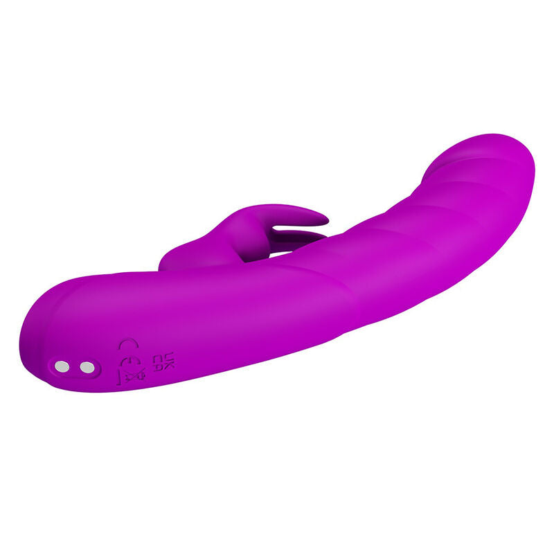 Vibromasseur Monica Double Stimulation Rechargeable Violet - Pretty Love