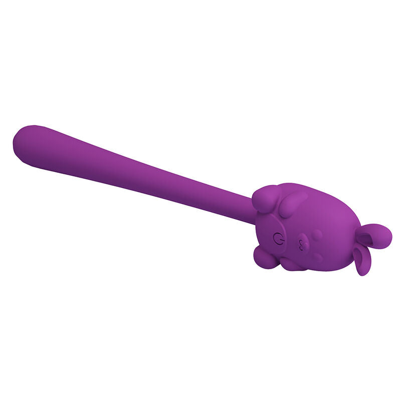 Bâton Vibrant Flexible Lapin Rechargeable USB Violet - Pretty Love