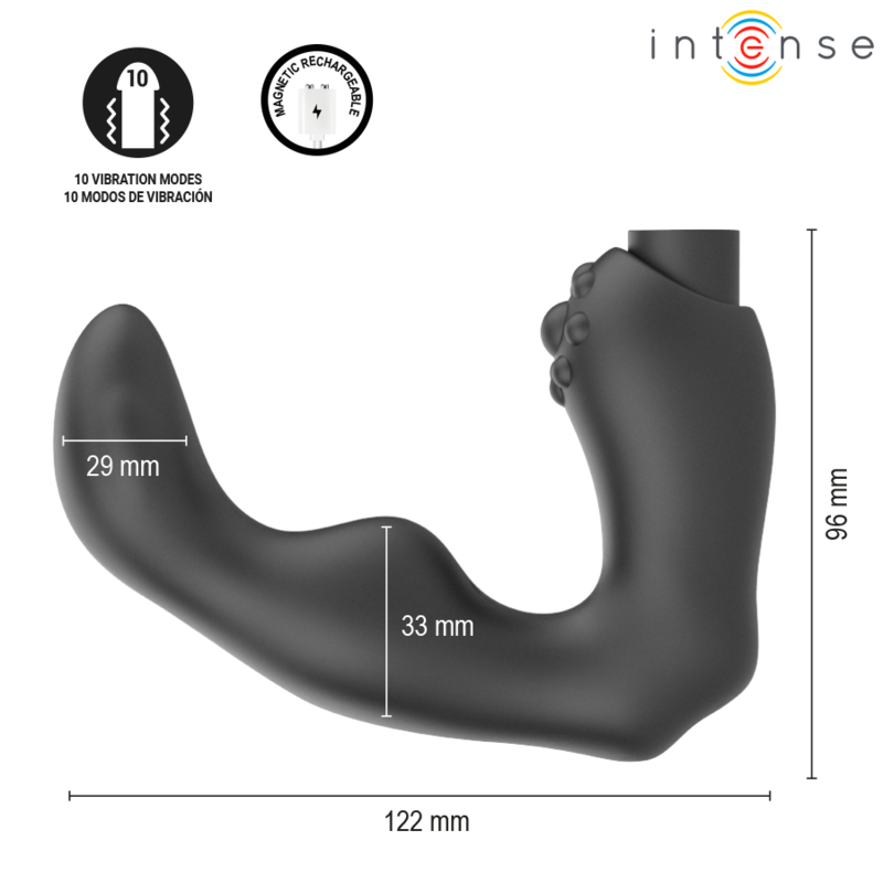 Masseur de Prostate Henry 10 Modes USB Silicone Noir - Intt For Him