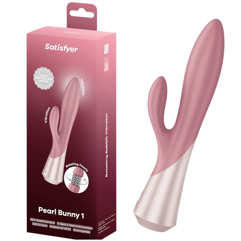 Vibromasseur Rabbit Pearl Bunny 1 Perles Rotatives Terre Cuite - Satisfyer