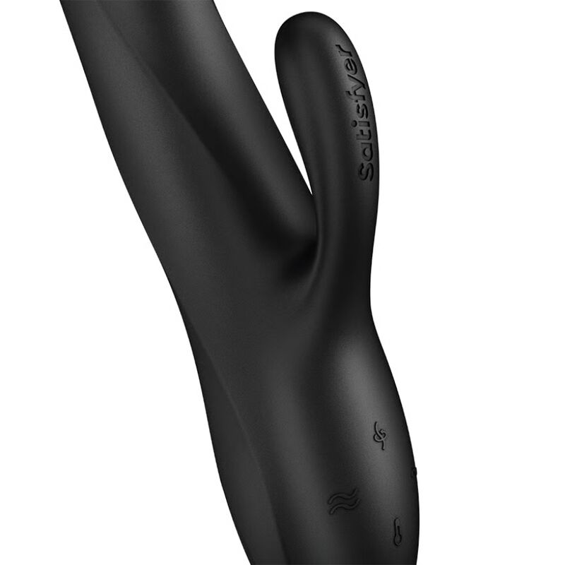 Vibromasseur Rabbit Chauffant Heat Flex 3 Noir - Satisfyer