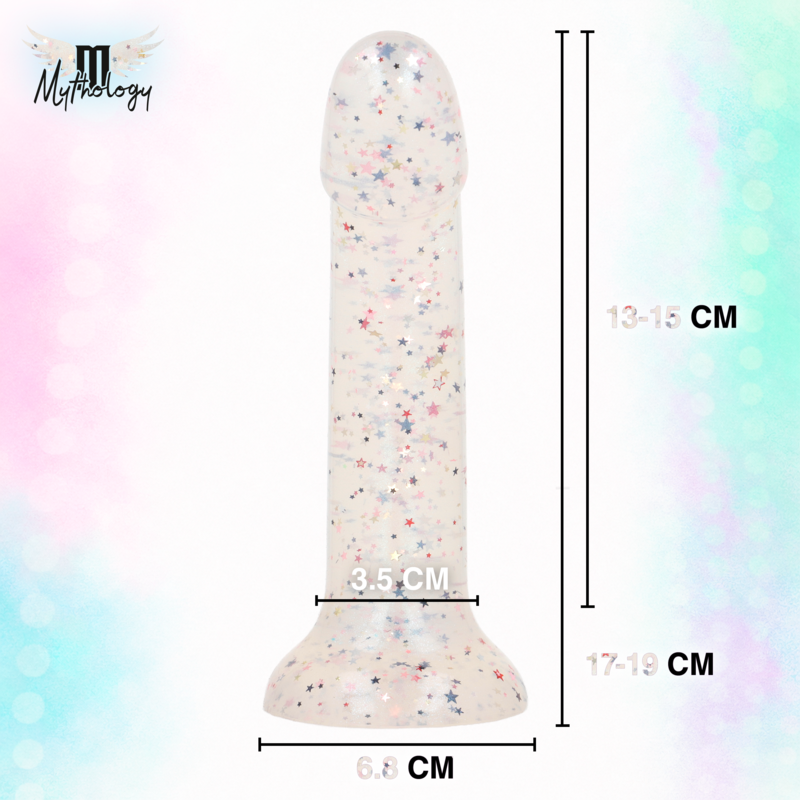 Gode Lyra 5 en Silicone Transparent Moucheté 17 cm - Mythology