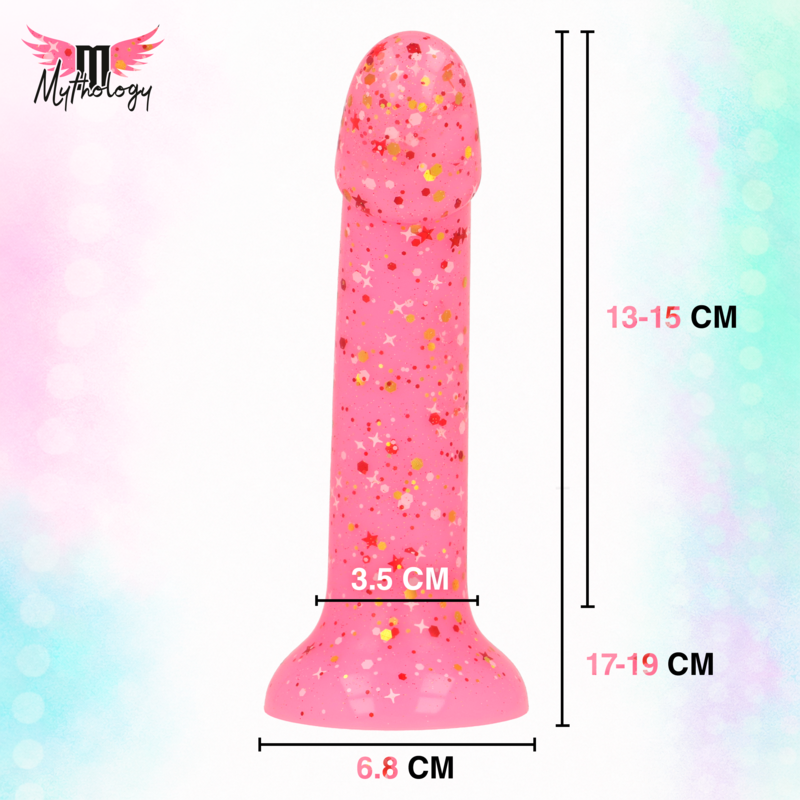 Gode Dildo Lyra 6 en Silicone Rose 17 cm Ventouse - Mythology