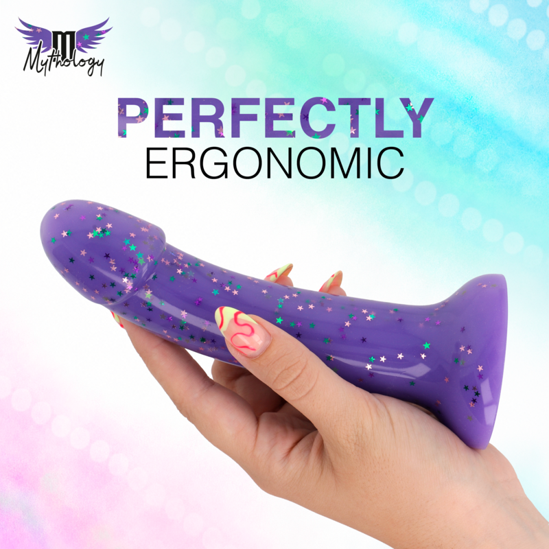 Gode Dildo Lyra Silicone Violet Moucheté 17 cm - Mythology