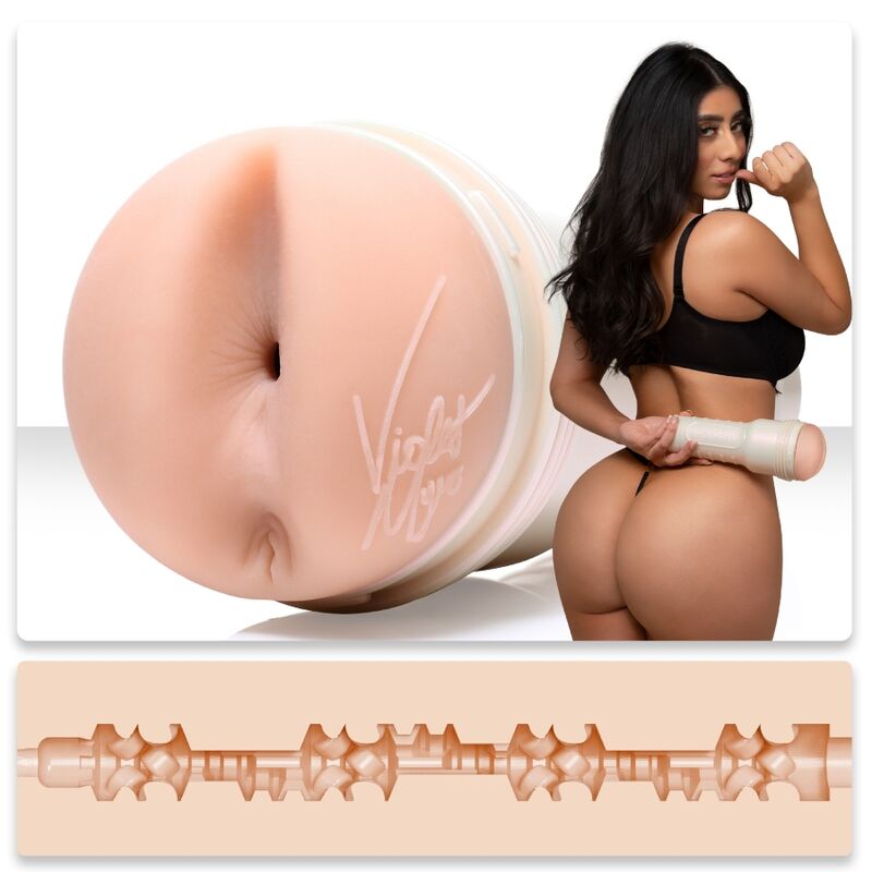 Masturbateur Anal Réaliste Violet Myers Ahegao 25 cm - Fleshlight Girls
