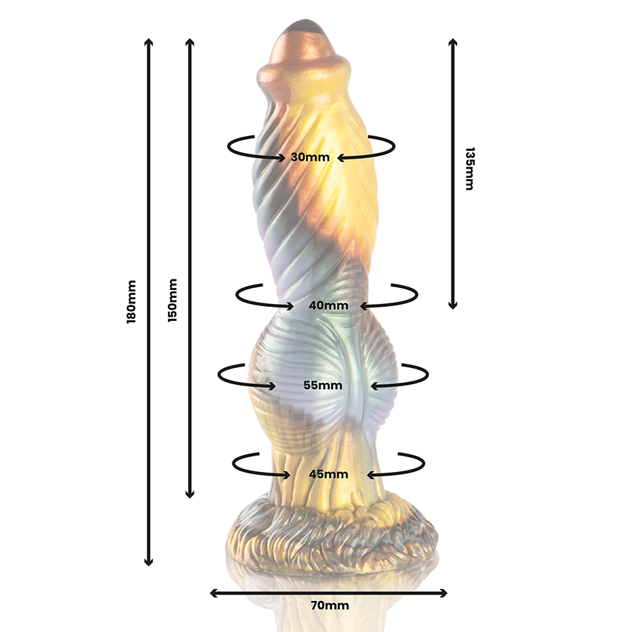 Gode Vibrant Phoenix 26,5 cm Télécommande Rechargeable - Epic