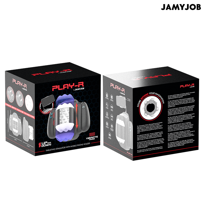 Masturbateur Automatique Play-R Vibration Support Téléphone Noir - Jamyjob