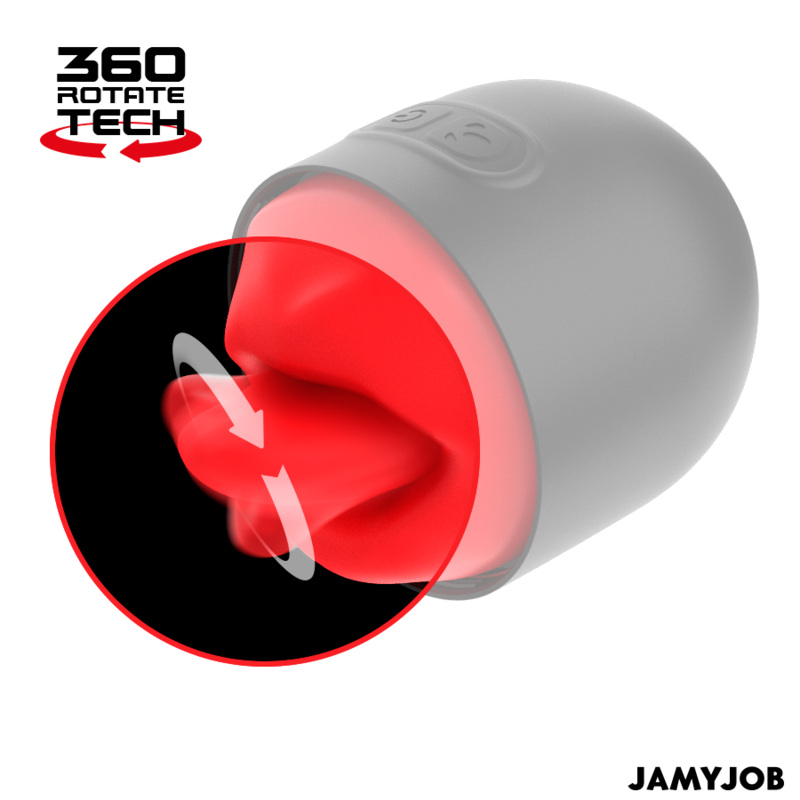 Masturbateur Automatique Lick-R Rotatif 360° Vibration Noir - Jamyjob