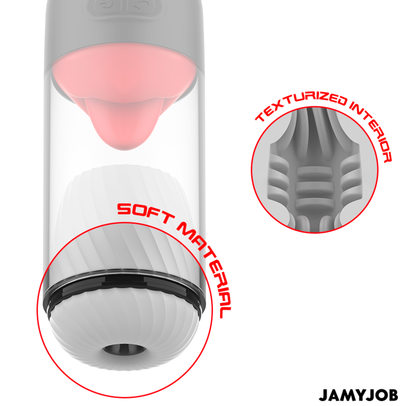 Masturbateur Automatique Lick-R Rotatif 360° Vibration Noir - Jamyjob
