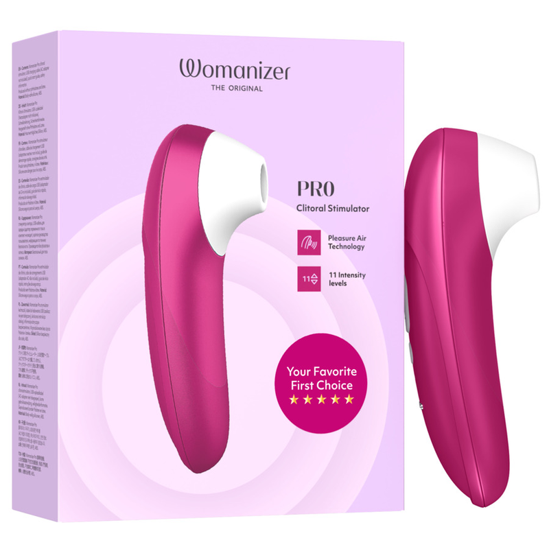 Womanizer Pro Stimulateur Clitoridien à Succion 11 Niveaux Rose