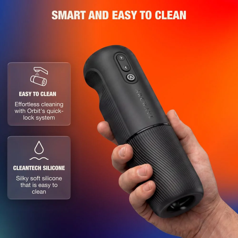 ARCWAVE - ORBIT MASTURBATEUR MASCULIN ROTATIF À 360° AVEC CONTRÔLE PAR APPLICATION NOIR