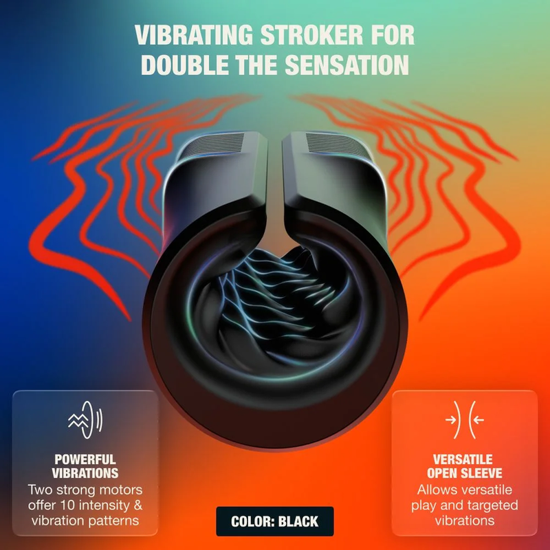 ARCWAVE - ZING STROKER MASCULIN VIBRANT À DOUBLE MOTEUR NOIR