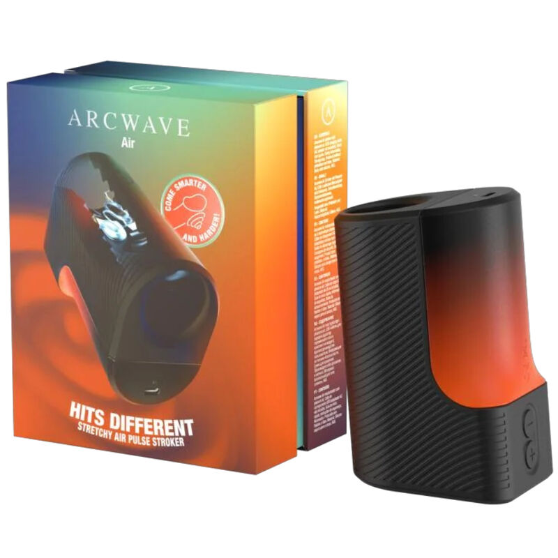 ARCWAVE - AIR MASTURBATEUR MASCULIN EXTENSIBLE AVEC IMPULSIONS D'AIR ET 6 NIVEAUX D'INTENSITÉ NOIR