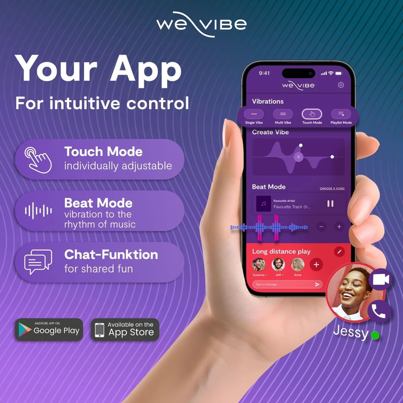 We-Vibe Sync 2 Vibromasseur Couple Télécommandé Vert Velours