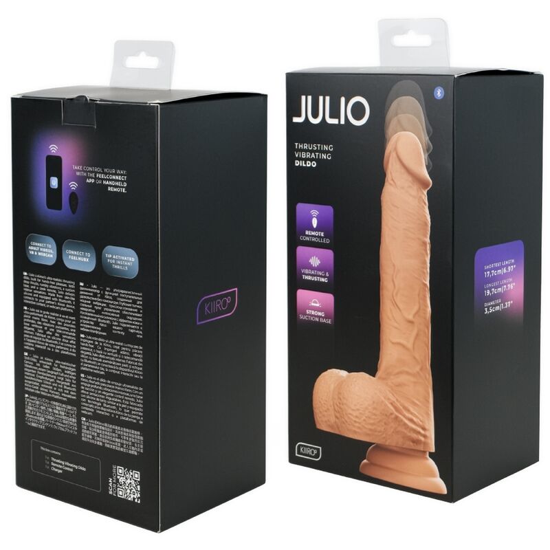 KIIROO - JULIO GODEMICHET RÉALISTE AVEC POUSSÉES AUTOMATIQUES, VIBRATION ET TÉLÉCOMMANDE SANS FIL