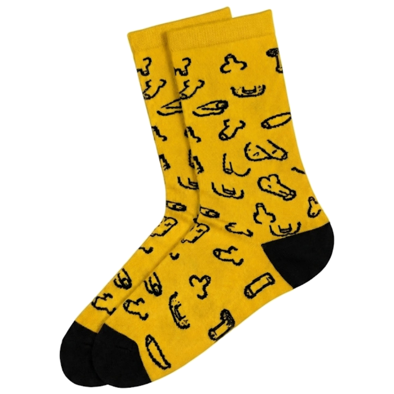 Chaussettes Jaunes Motif Pénis Pointures 41-45 - Diablo Picante