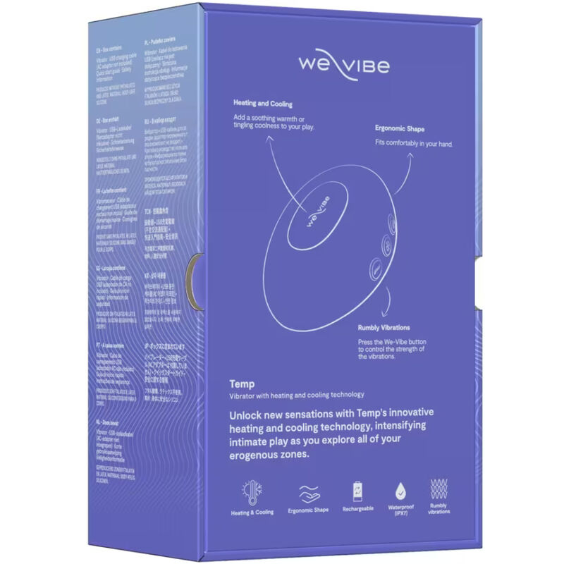 WE-VIBE - VIBRATEUR CHAUFFANT ET RAFRAÎCHISSANT, BLEU LAVANDE
