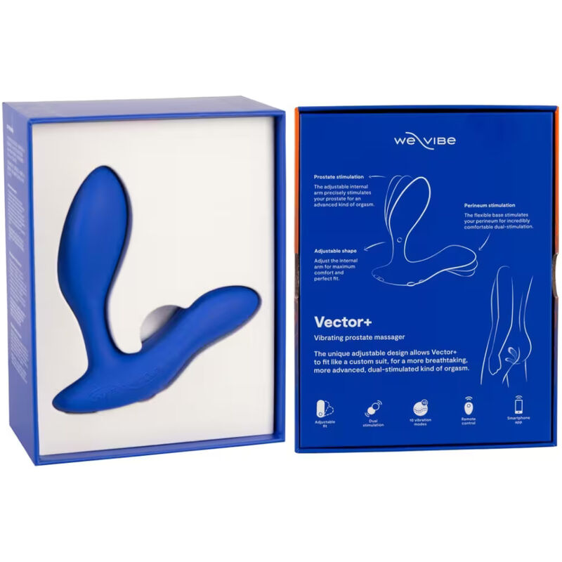 WE-VIBE - VECTOR+ MASSEUR DE PROSTATE À DOUBLE STIMULATION BLEU ROYAL