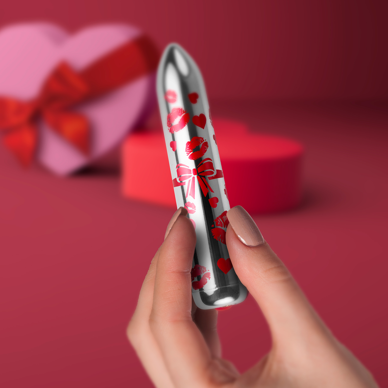 ROCKS-OFF - GIFTING LOVE MINI VIBRATEUR BULLET RECHARGEABLE AVEC 16 FONCTIONS ARGENT