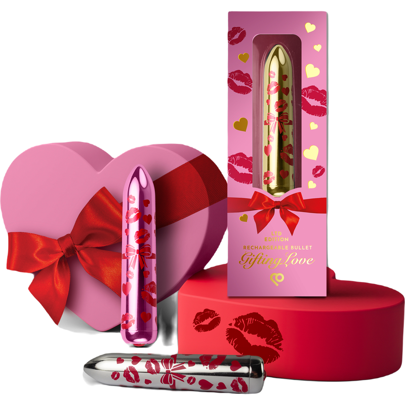 ROCKS-OFF - GIFTING LOVE MINI VIBRATEUR BULLET RECHARGEABLE AVEC 16 FONCTIONS ROSE