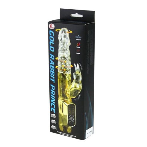 Baile - Vibro rabbit avec billes rotatives Gold Prince - Or