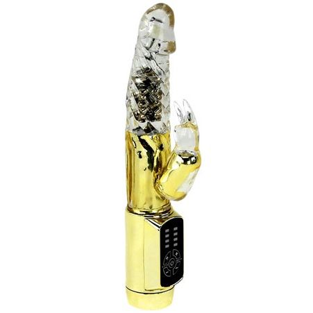 Baile - Vibro rabbit avec billes rotatives Gold Prince - Or