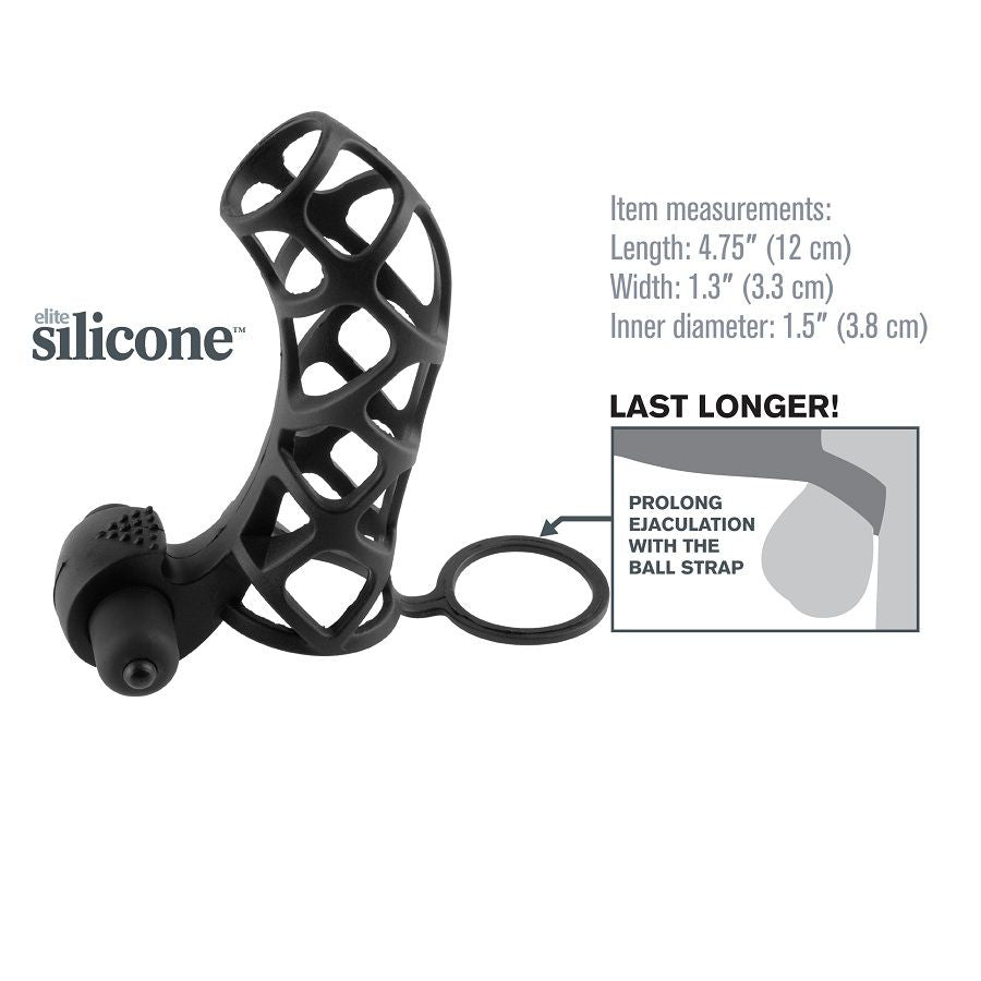 Cockring Vibrant Fantasy X-Tensions Cage Silicone Extrême