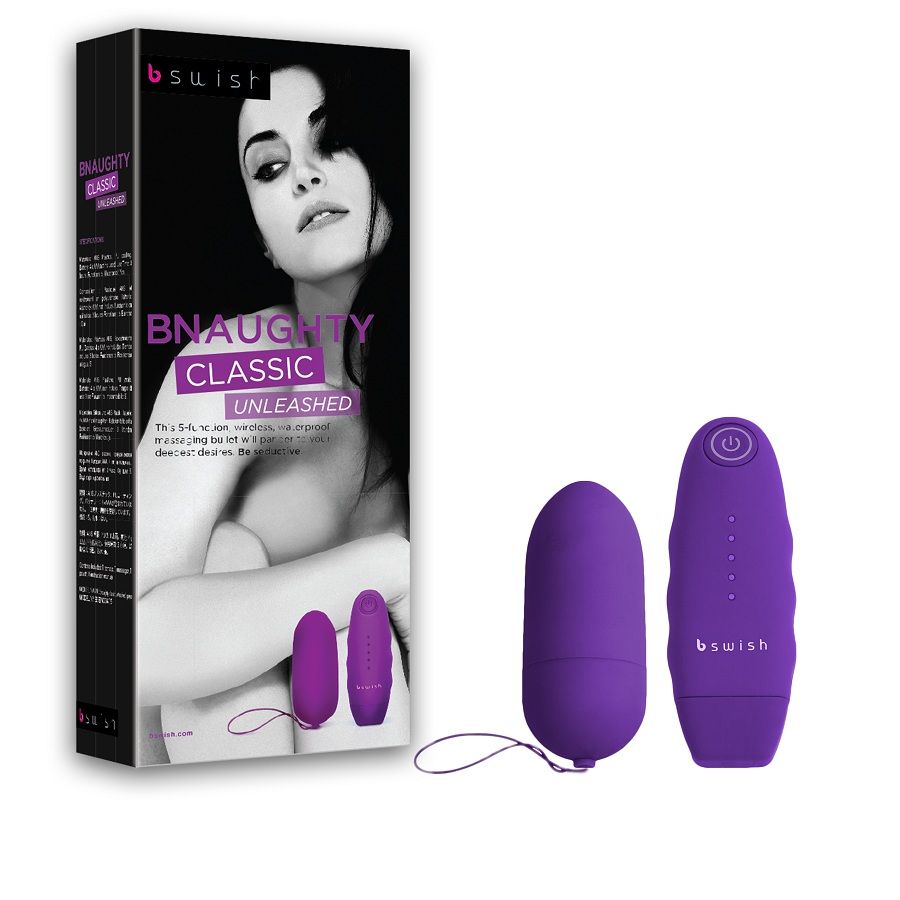 B Swish - Stimulateur Bullet avec télécommande Bnaughty Classic Unleashed - Violet