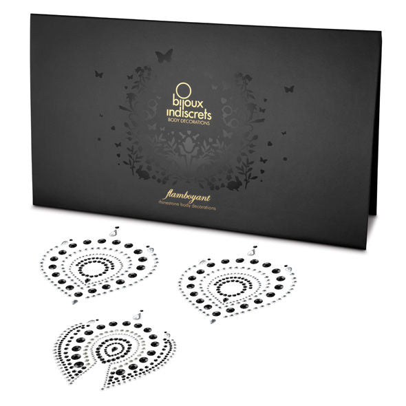Bijoux Indiscrets - Cache Seins Flamboyant Noir & Argent