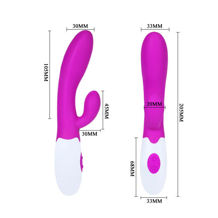 Vibromasseur Rabbit Alvis Lilas et Blanc - Pretty Love