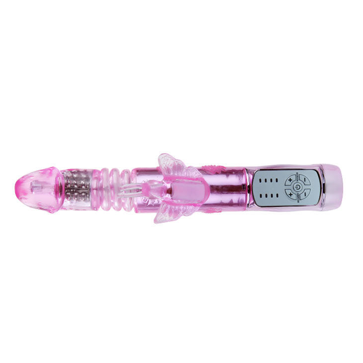 Baile - Vibro rabbit avec billes rotatives Throbbing Butterfly - Rose