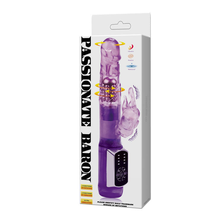 Baile - Vibro rabbit avec billes rotatives Passion Baron - Violet