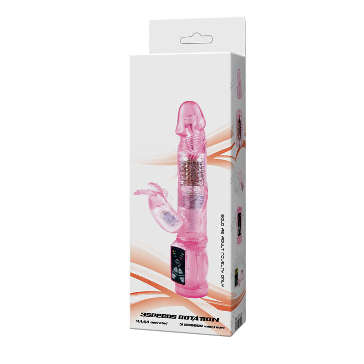Baile - Mini Vibromasseur Rabbit Rotatif 23 cm - Mauve