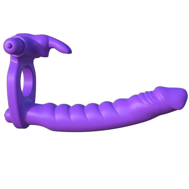 Anneau Vibrant Double Pénétration Silicone Rabbit - Fantasy