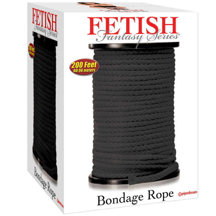 Corde Bondage Soie Japonaise Noire 60m - Fetish Fantasy